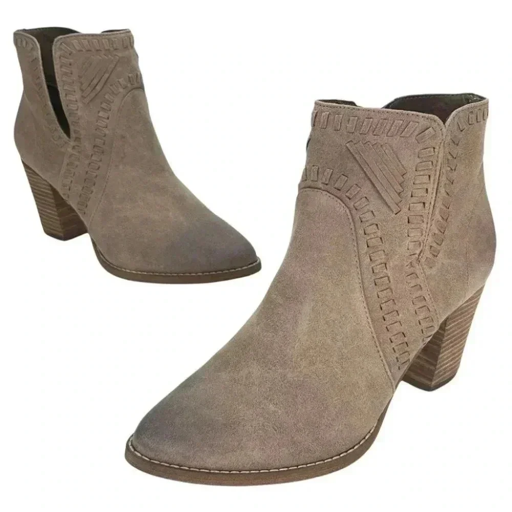 Zigi Soho Halyn Taupe Womens Ankle Boots Size 10M
